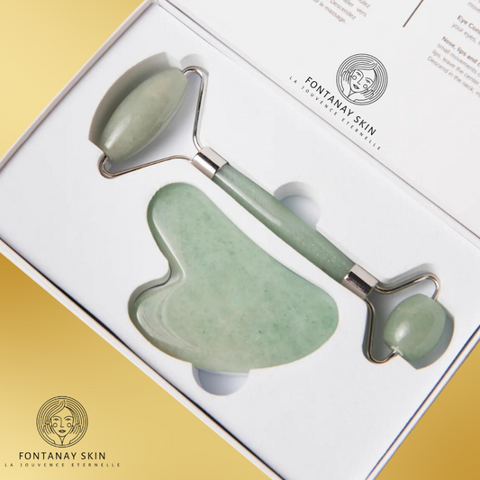 Coffret pierre de Jade Roll-on et Gua Sha FontanaySkin™