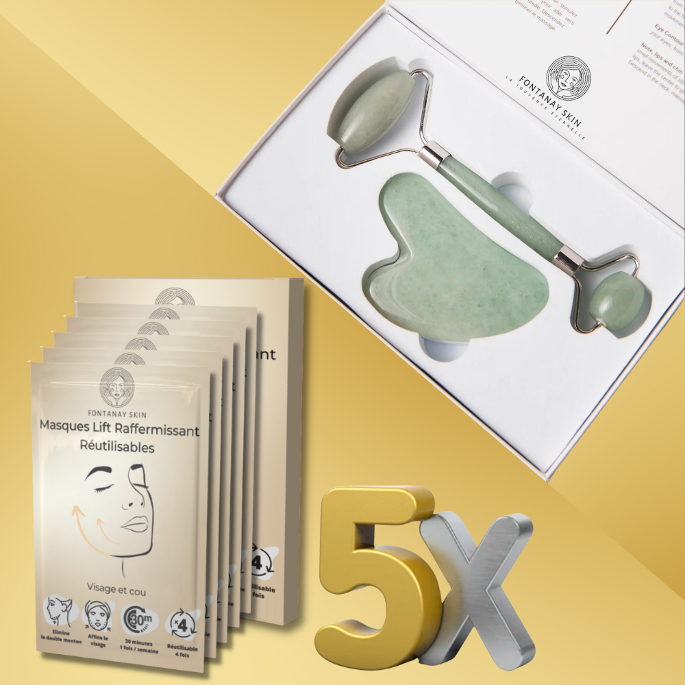 Coffret pierre de Jade Roll-on et Gua Sha FontanaySkin™